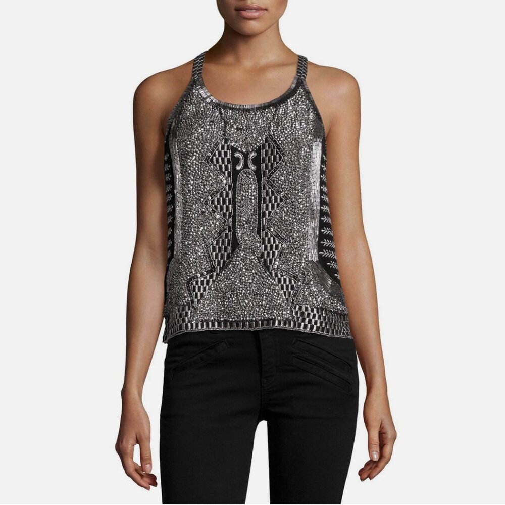 MLV Chloe Embellished Beaded Tank Top